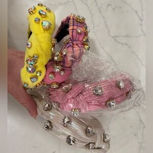 Lele sadoughi girls headband bundle plaid velvet embellished bari Lynn set of 4